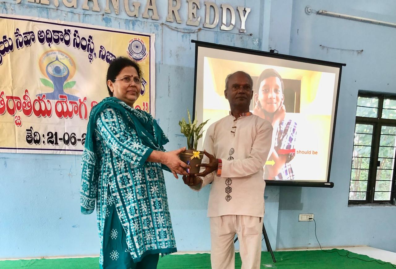 Felicitation by Nizamabad Dist. Principal Judge Smt. Bharatha Laxmi 