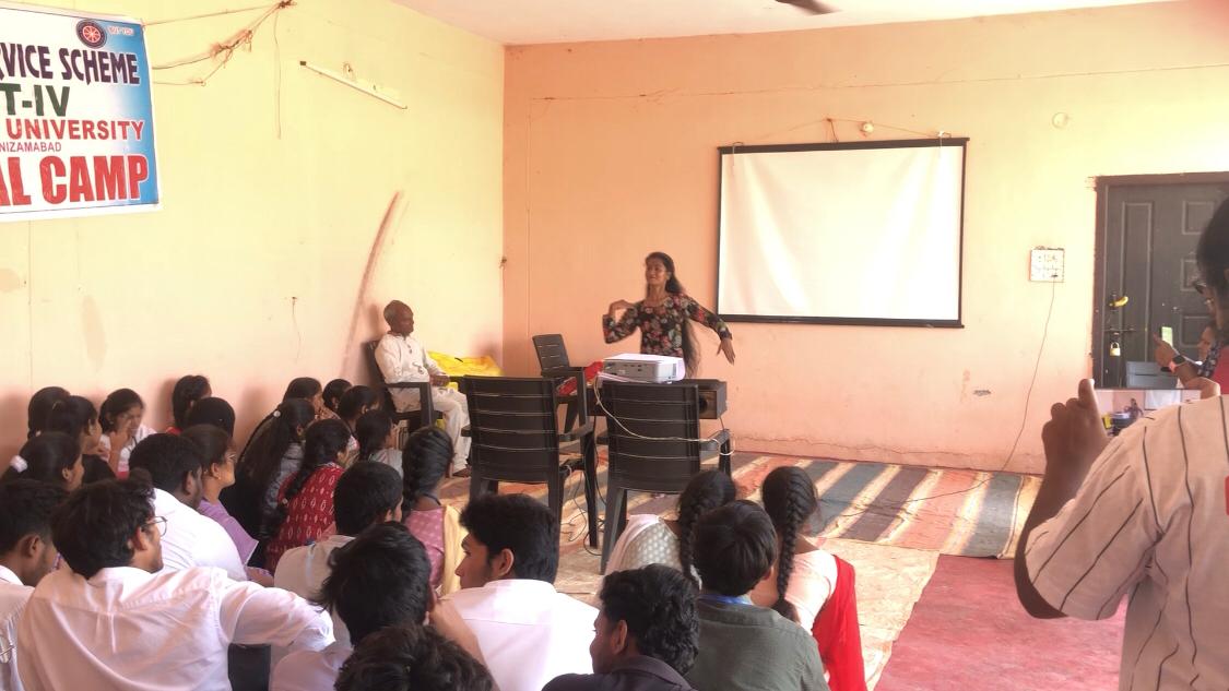 Classical Dance by Volunteer on "Tiru Tiru Gana Naadhaa"  at Telangana University NSS I & IV units Special Camp organized at Suddapally village.