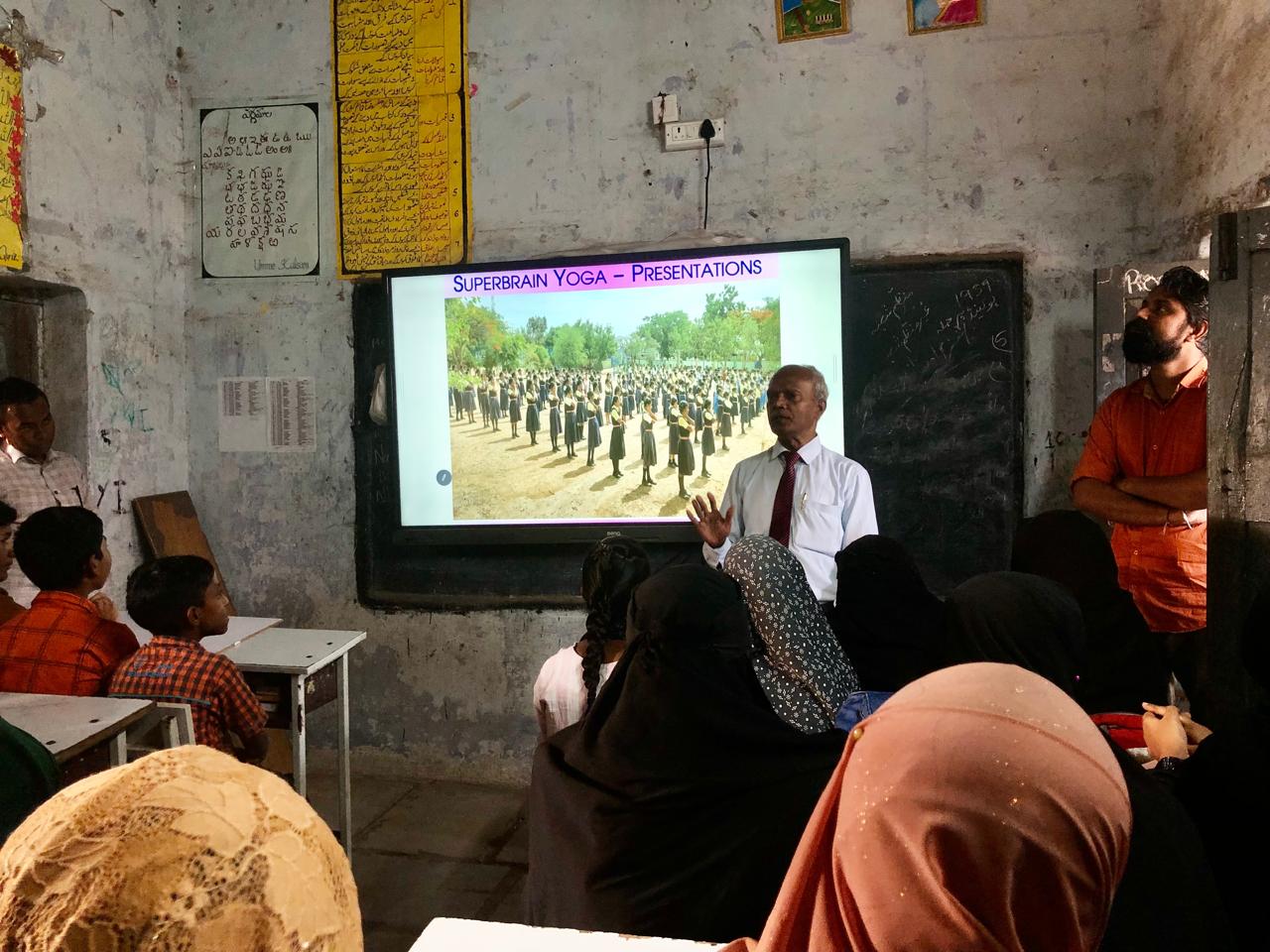 Workshop on Super Brain Yoga at Govt. High School, Bheemgal, Dist: Nizamabad.