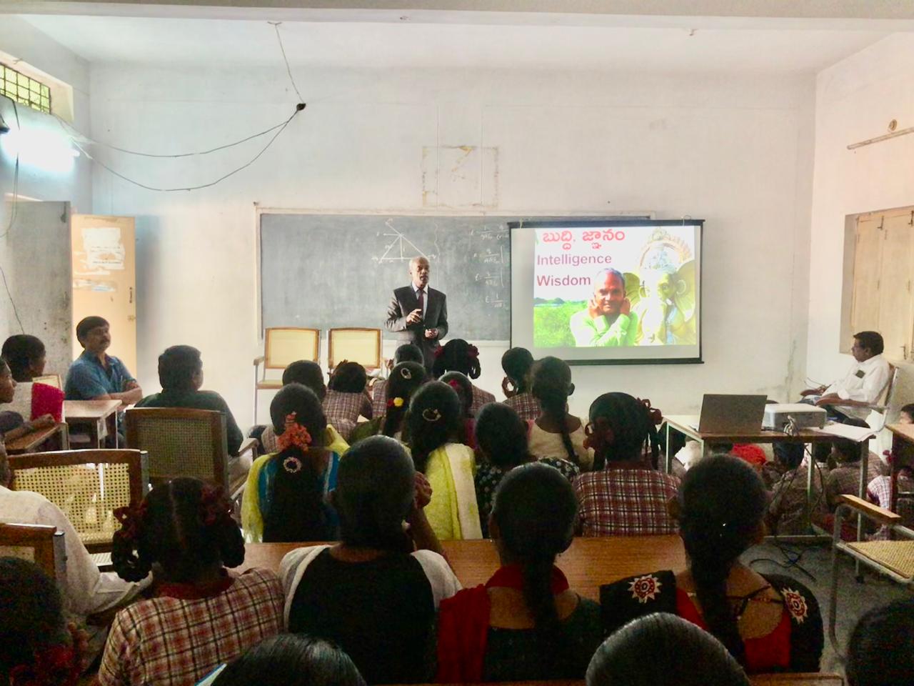 Workshop on Super Brain Yoga at Govt. Junior College, Srirangapur, Wanaparthi Dist.