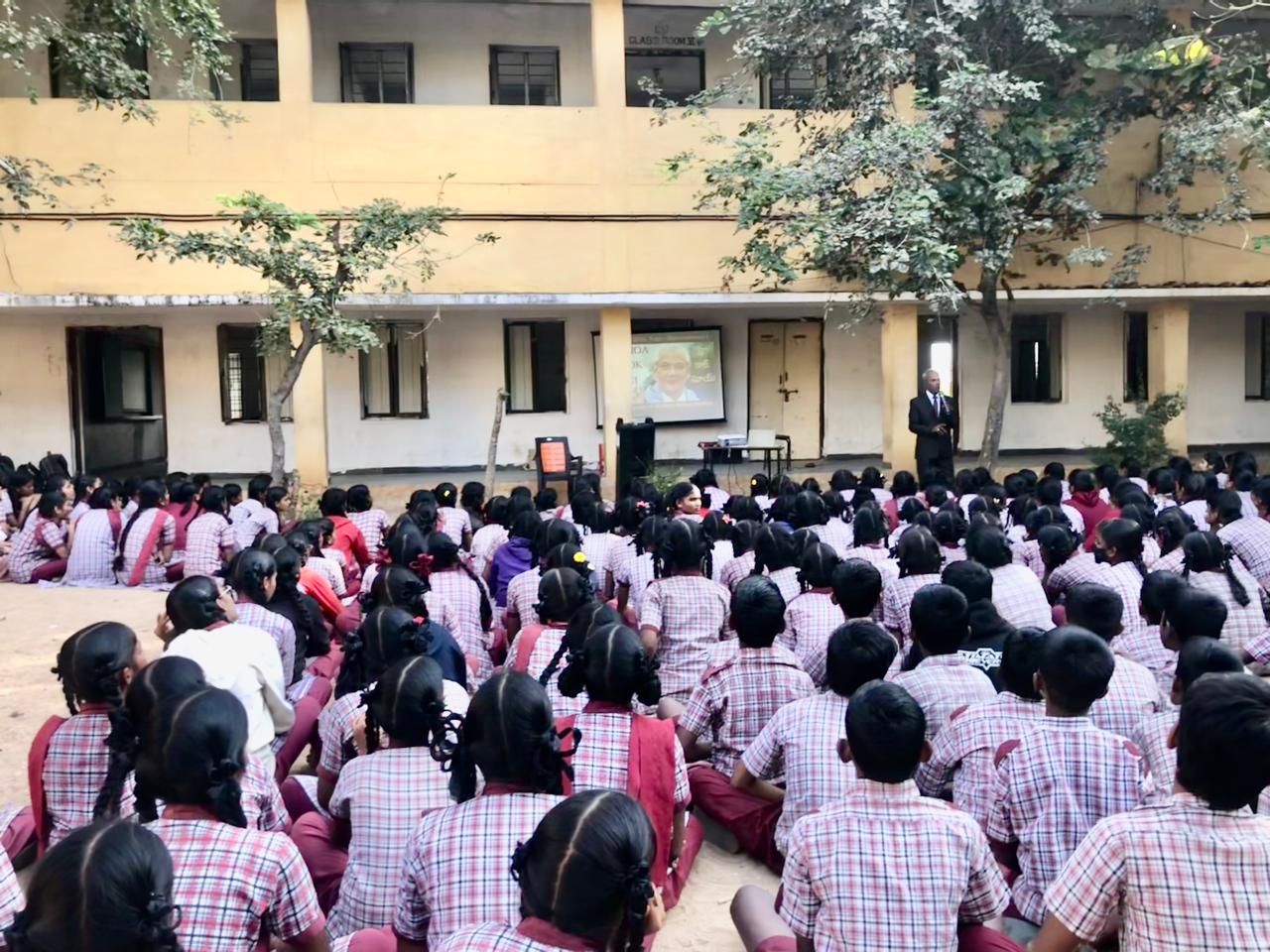 Workshop on Super Brain Yoga at Model Junior College, Amadabakula, Kottakota, Wanaparthi Dist.