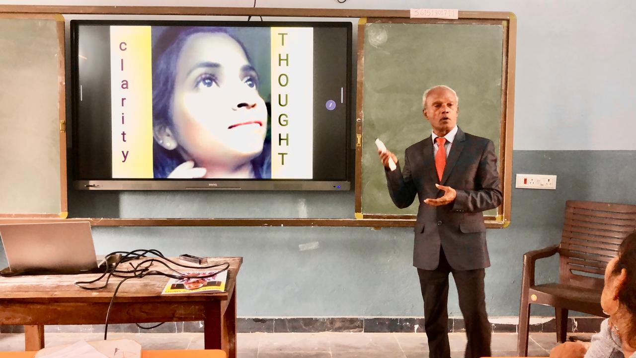 Power Point Presentation on Super Brain Yoga - Workshop on Super Brain Yoga at Zilla Parishad Girls High School, Chinna Malla Reddy, Kama Reddy Dist.