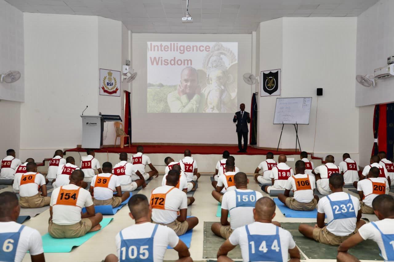 Workshop On Super Brain Yoga at Border Security Force (STC), Yelhanka, Bangalore, Karnataka state.