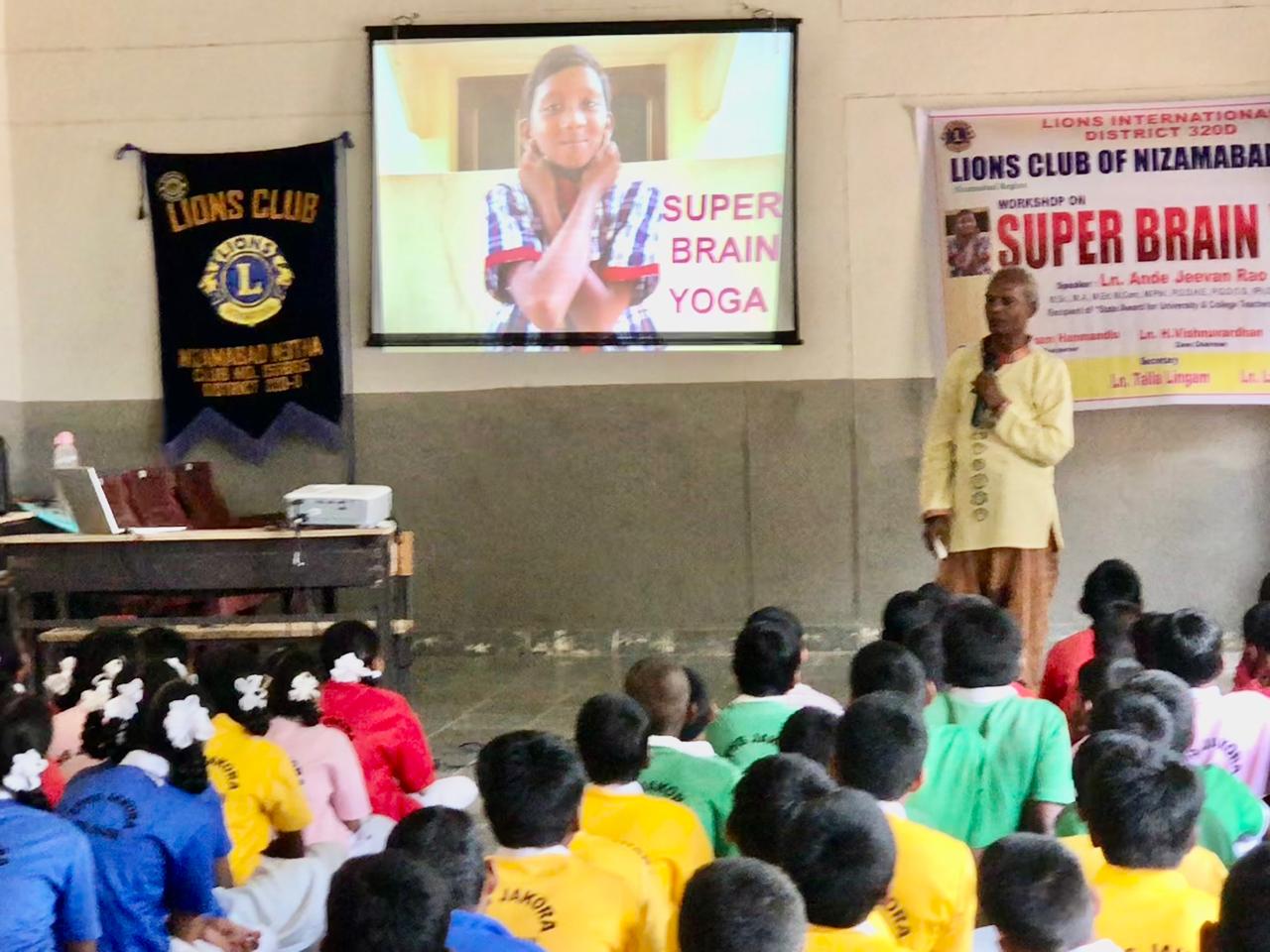 Workshop on Super Brain Yoga at Zilla Parishad High School, JAKORA, Varni Mandal, Nizamabad Dist.