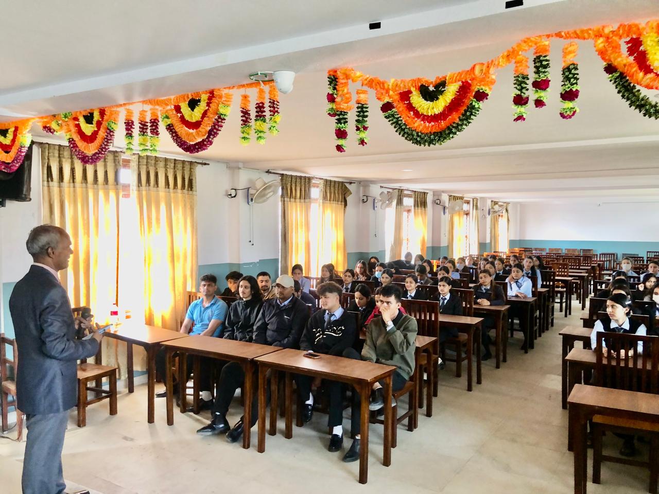 Workshop on Super Brain Yoga at Jana Priya College Multiple Campus, Jana Priya Marg, POKHARA-8, Nepal Country.