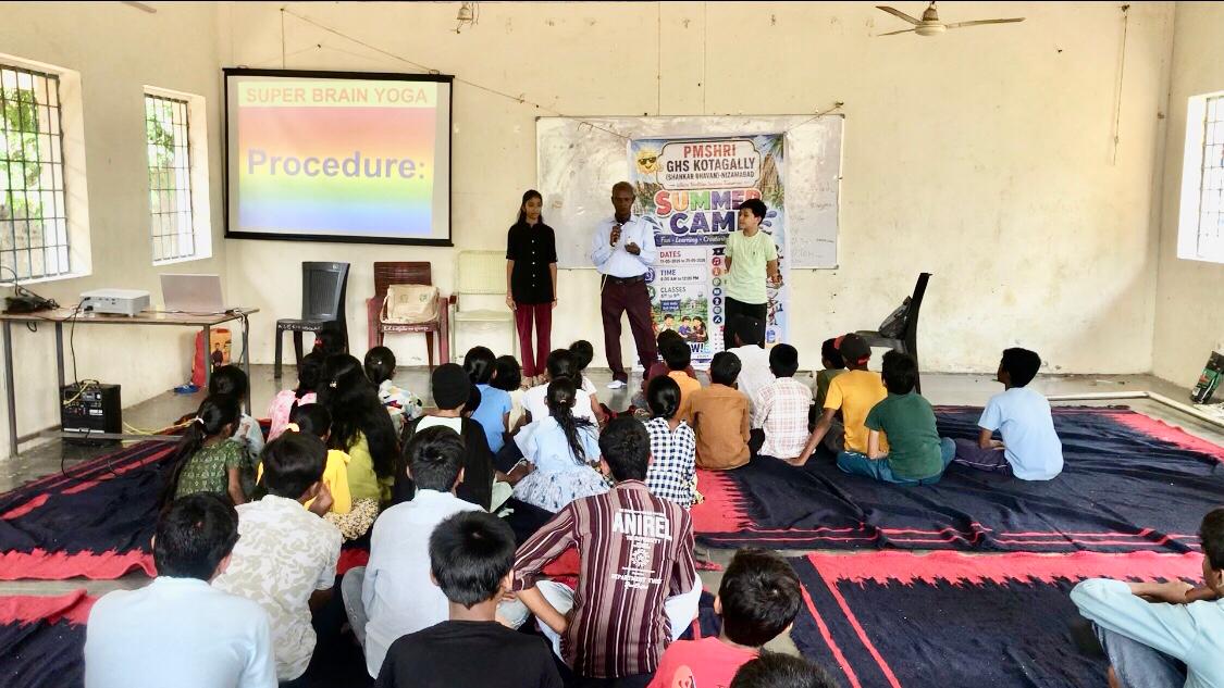Workshop on Super Brain Yoga at Summer Camp, Govt. High School, Kota Gally (Shankar Bhavan), Nizamabad on 16-05-2026.