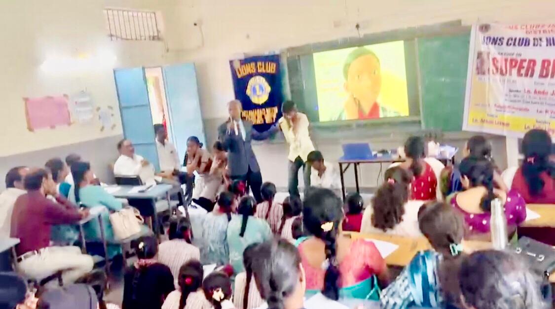 Demonstration on Super Brain Yoga at P.M. Sri Zilla Parishad High School, MALLARAM, Nizamabad Mandal & District.