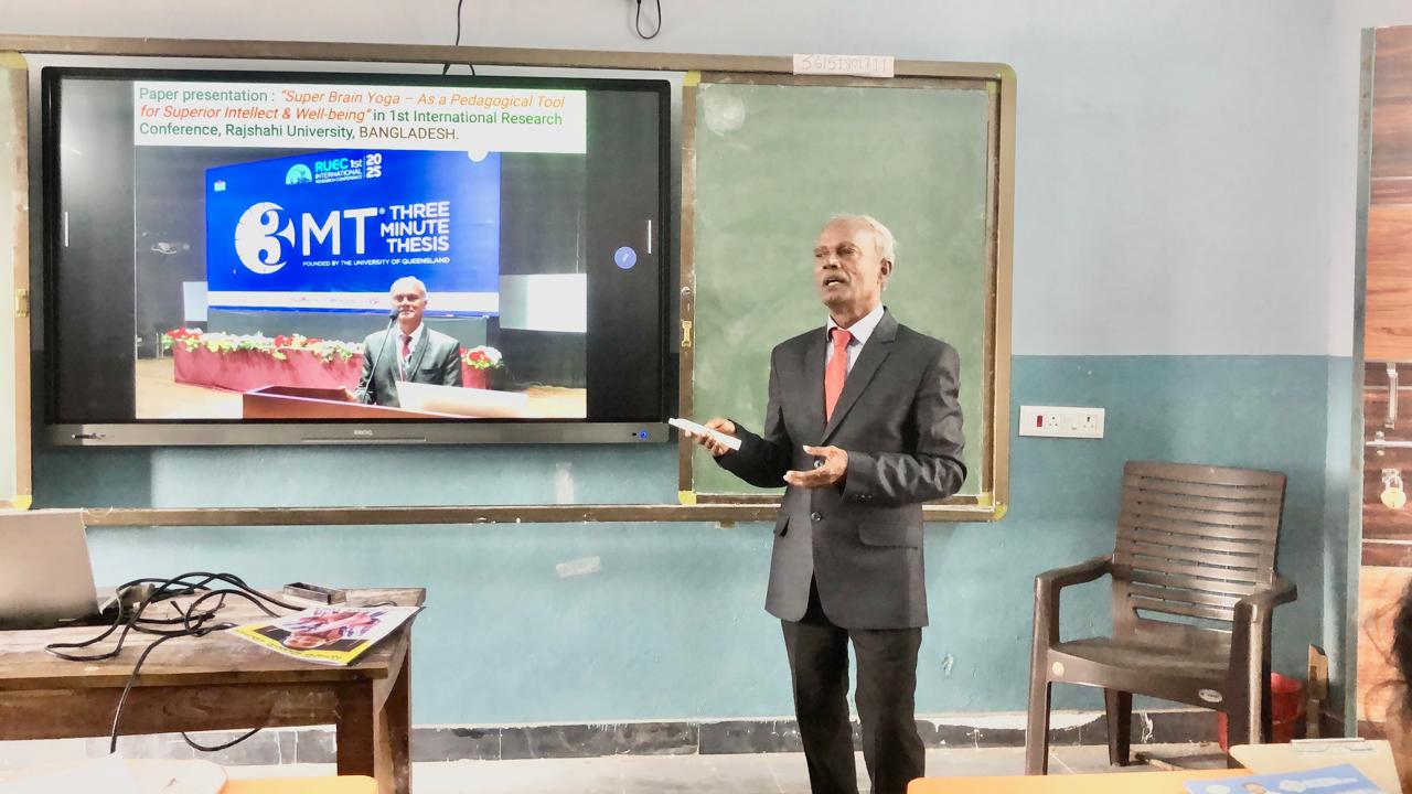Super Brain Yoga at ZPHS, Girls, Chinna Malla Reddy, Kama Reddy Dist.