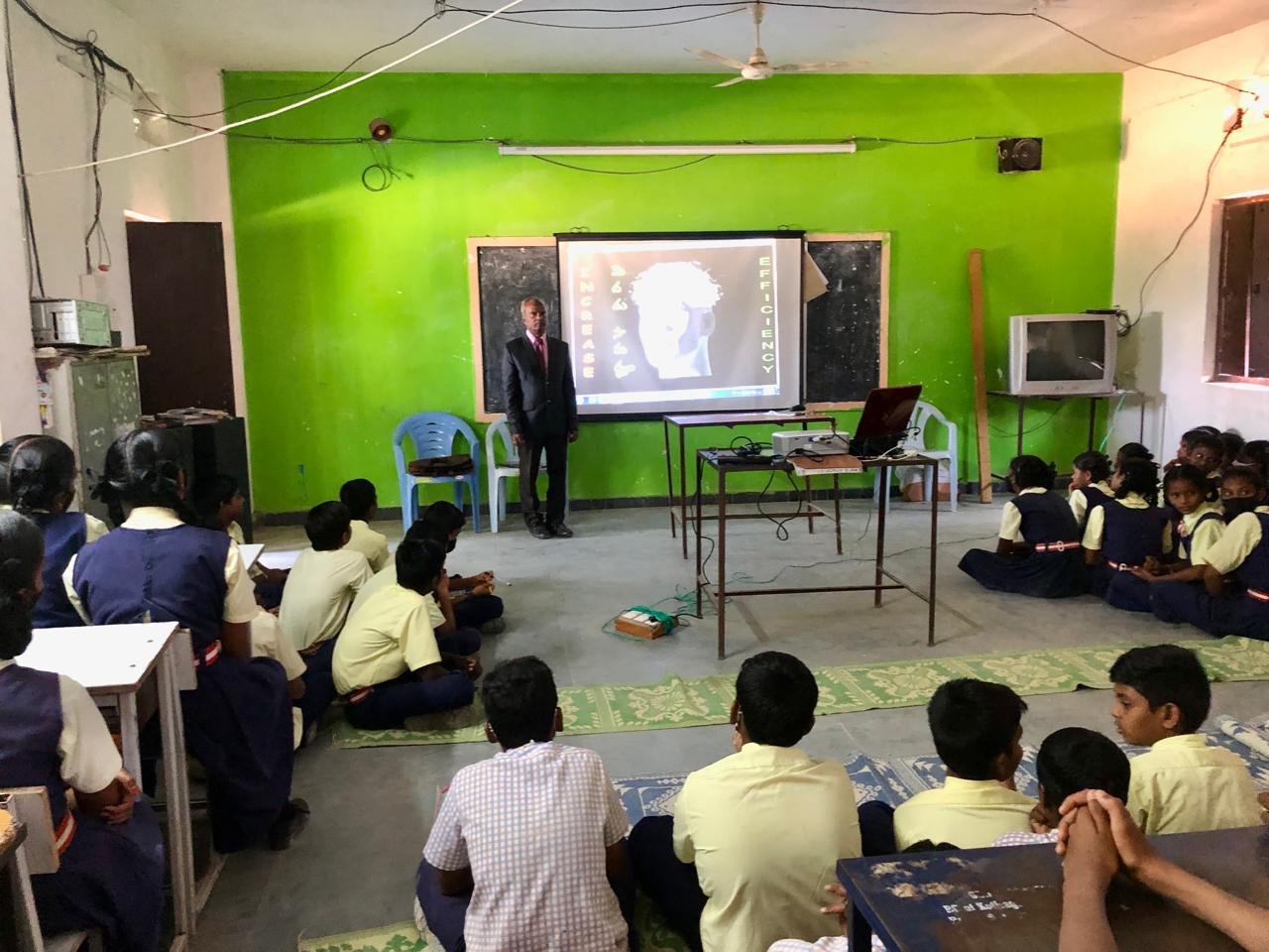 Super Brain Yoga at Zilla Parishad High School, Maggidi, Nizamabad Dist 