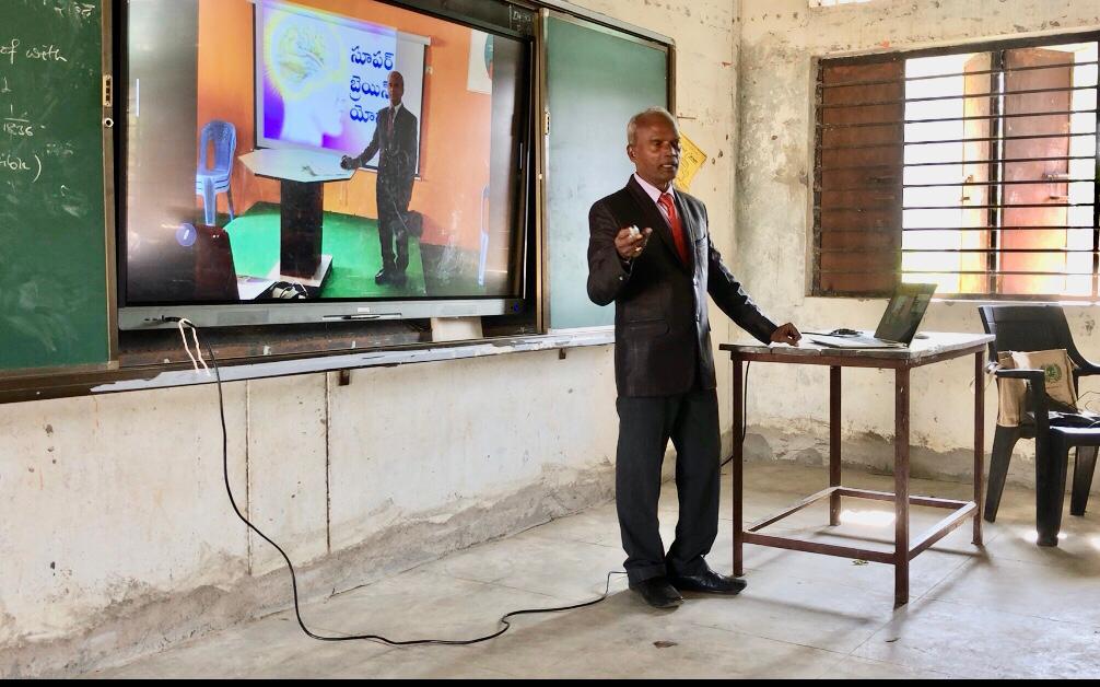 Super Brain Yoga at Zilla Parishad High school, Challa Garga, Dharpally Mandal.
