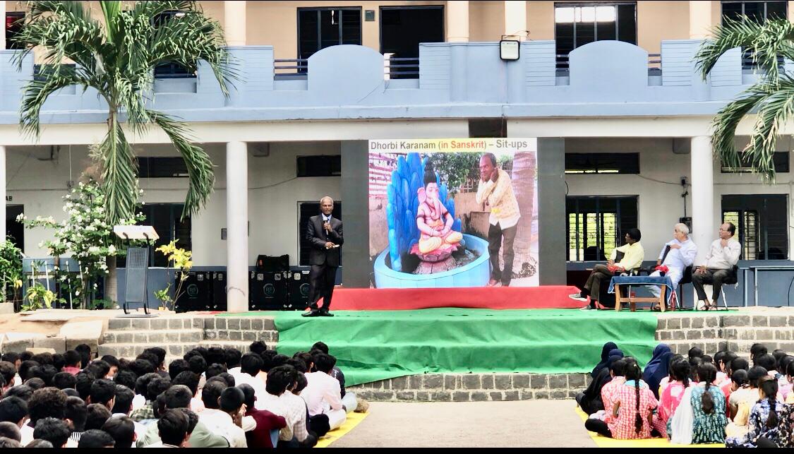 Workshop on Super Brain Yoga at Vidya Vikas Junior College, Bodhan, Nizamabad Dist