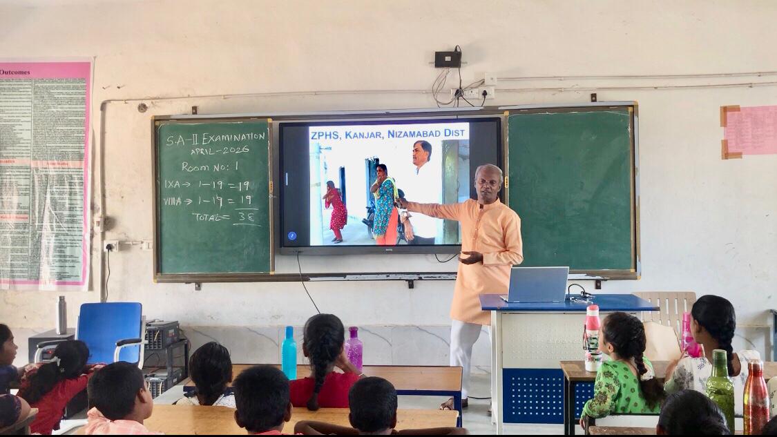 Workshop on Super Brain Yoga at Summer Camp, P.M. Sri Zilla Parishad High School, Jakranpally, Nizamabad Dist.